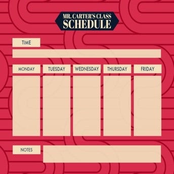Iteration Black, Red and Yellow Class Schedule