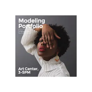 Grey and White Modeling Porfolio Instagram Post Online Portoflio