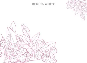 elegant white floral notecard Note Card