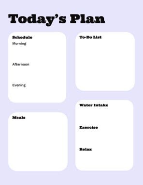 Lilac & Black Minimal Daily Planner