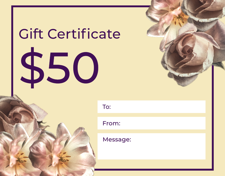 Printable Gift Certificate Template, Gift Card Maker, Simple