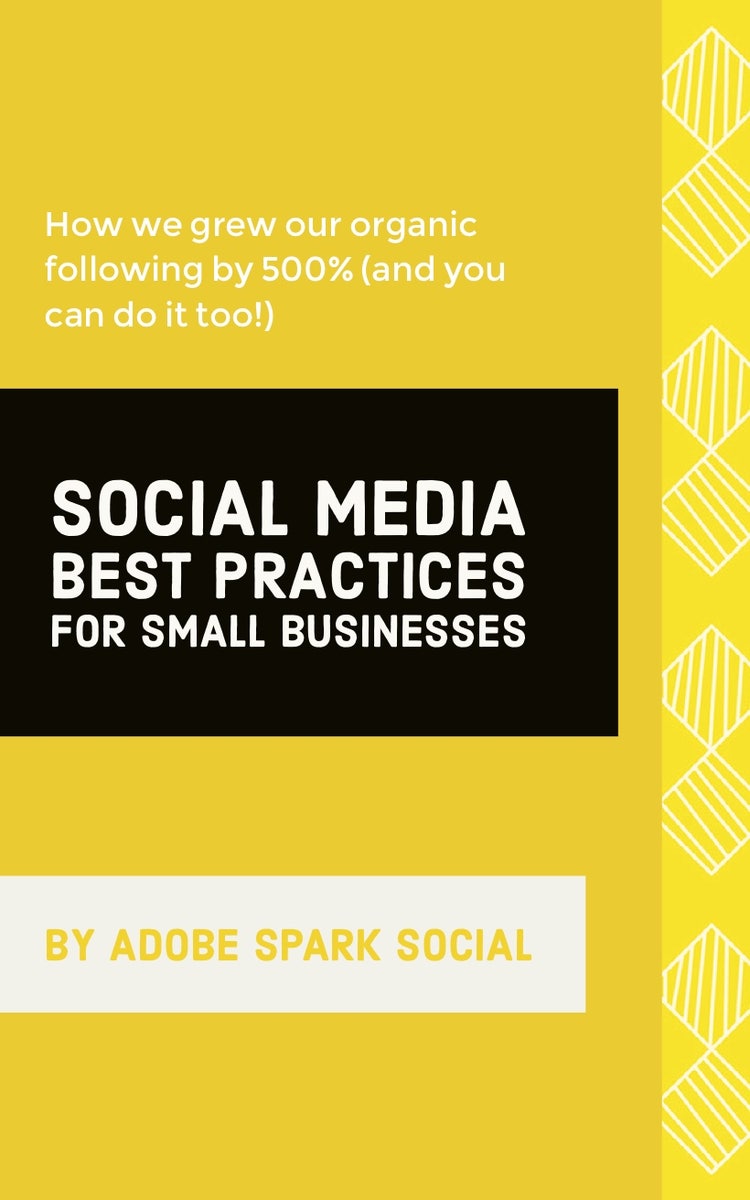 Yellow and Black, Minimalistic Social Media Book Cover Flyer