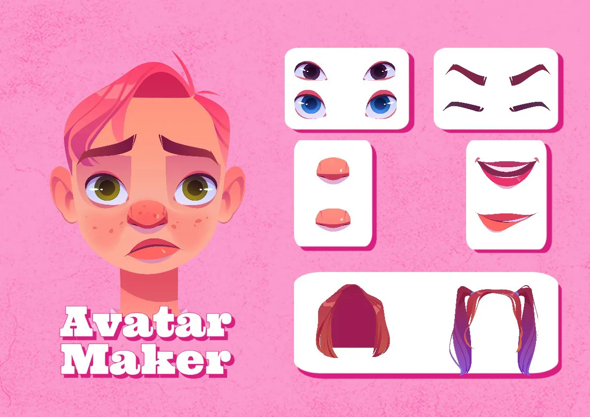 pink textured avatar maker