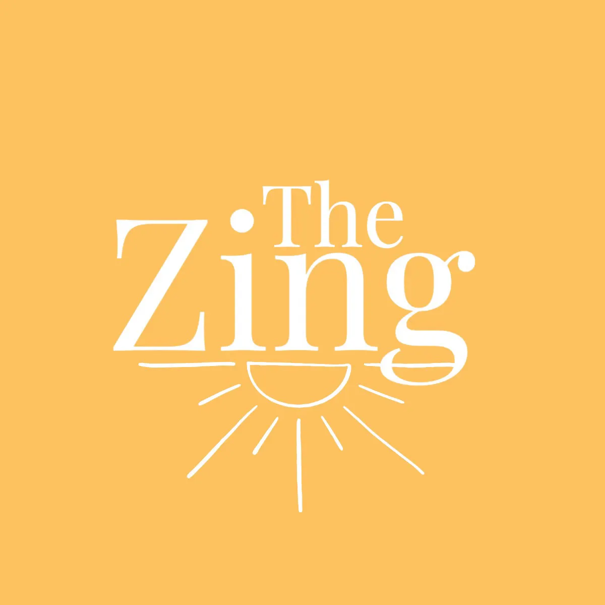 Orange and White The Zing Logo Square