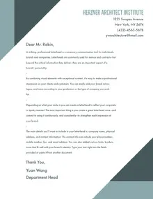 Blue and White Professional Letter Letter