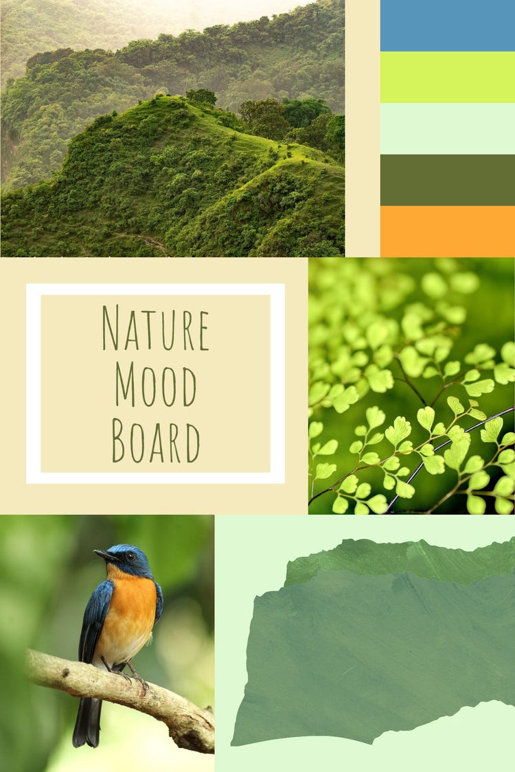 Iteration Nature Mood Board Pinterest mood board