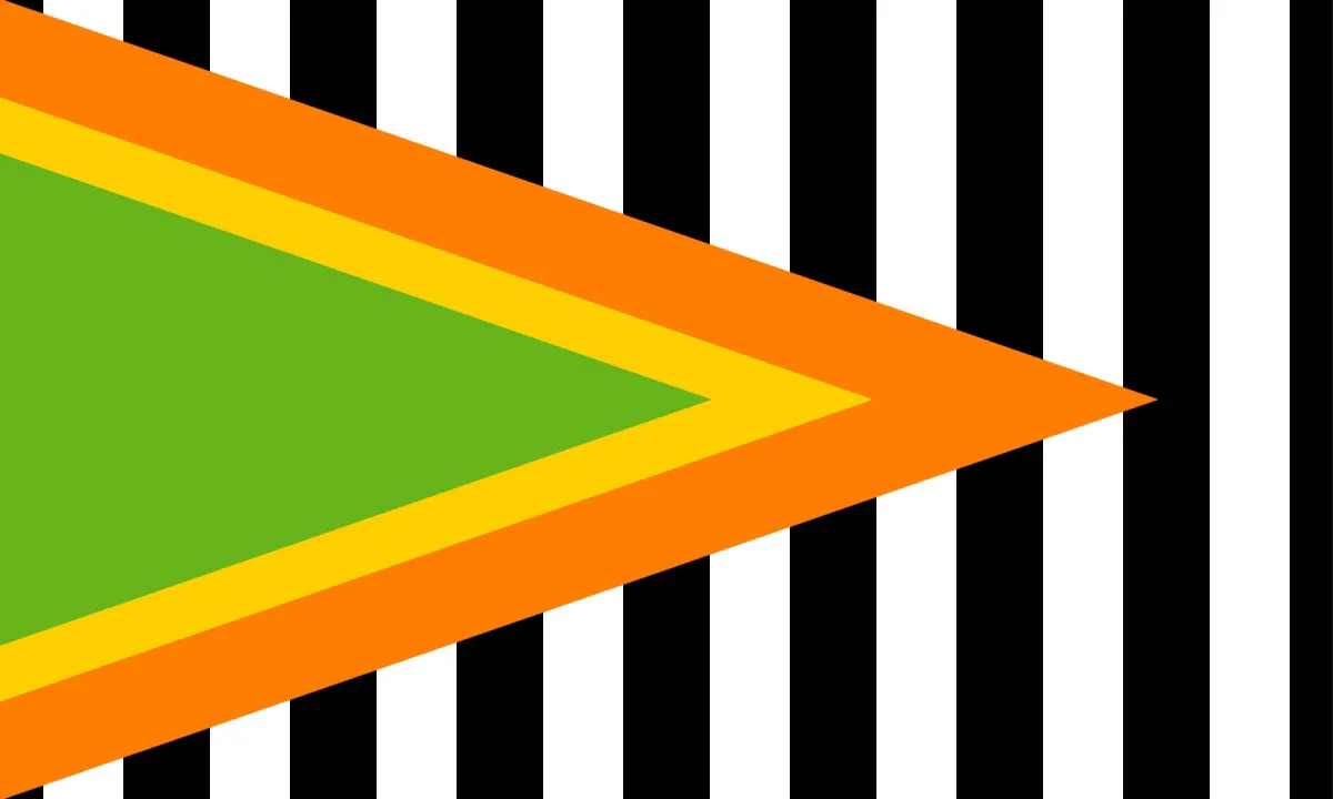 orange and green striped flag maker