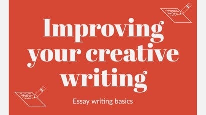 Red & White Creative Writing Presentation Cover