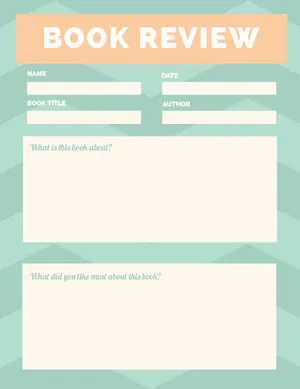 Turquoise Book Review School Worksheet Book Review