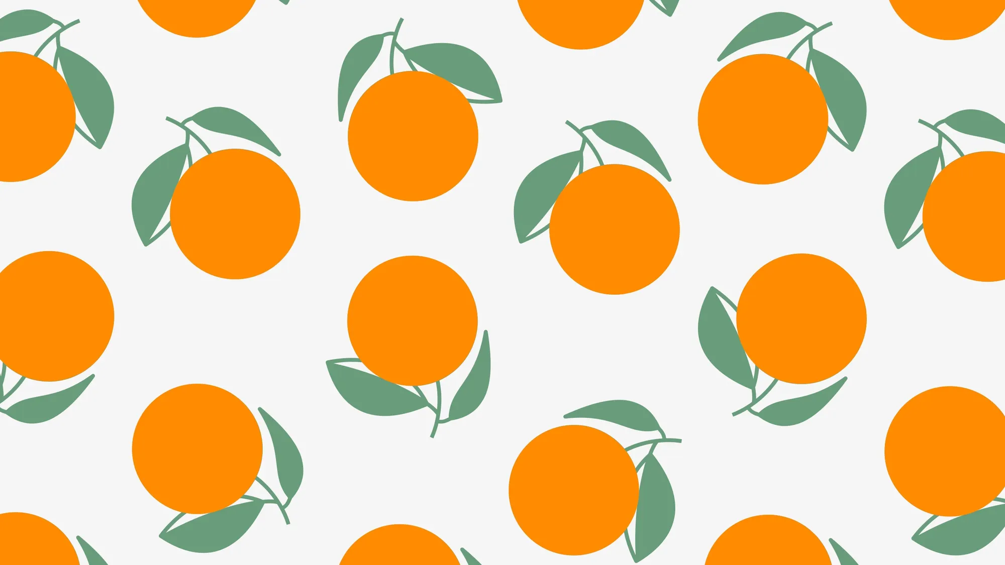 Orange Fruit Pattern Desktop Wallpaper