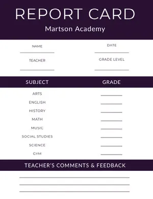 Black Academy School Report Card Report Card