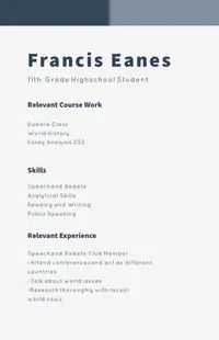 White and Grey Professional Resume CV