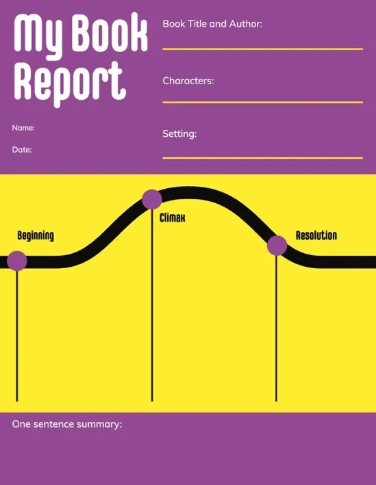 Purple Yellow Curved Timeline Humanities Book Report