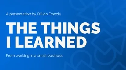 Iteration Blue White Things I Learned Presentation Cover