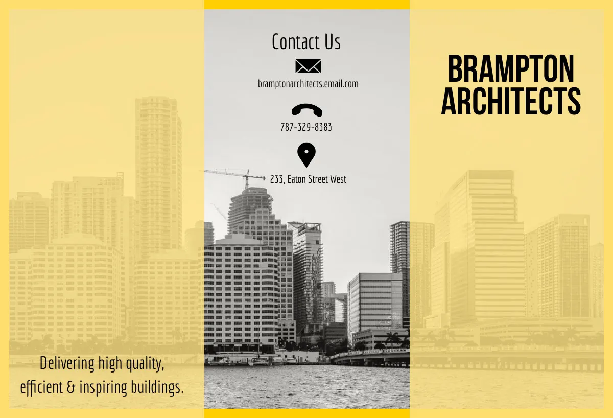 Yellow and Gray City Photo Architecture Studio Brochure