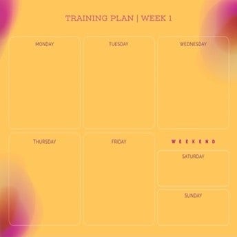 Orange Abstract Weekly Training Planner