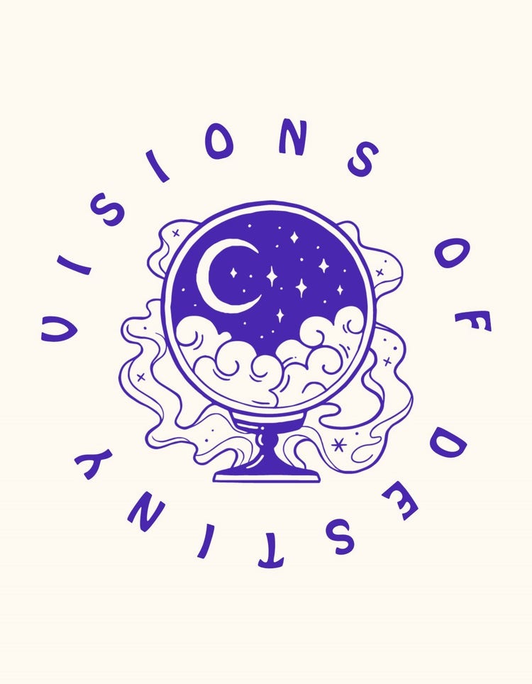 Purple Cream Mystic Ball Destiny T-shirt Design