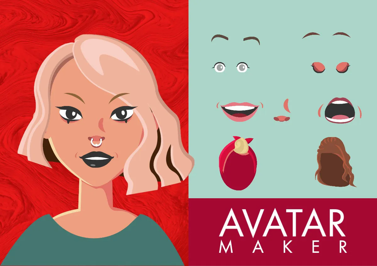 red and teal avatar maker