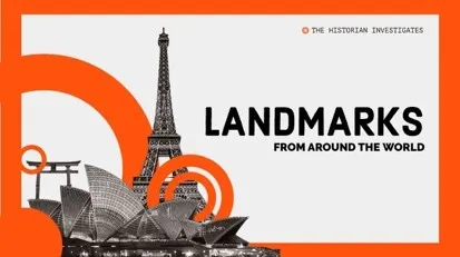 Orange Black Neon Landmarks Around The World Youtube Thumbnail