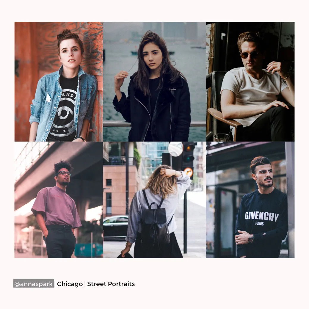 Urban Street Portrait Photography Instagram Square with Collage