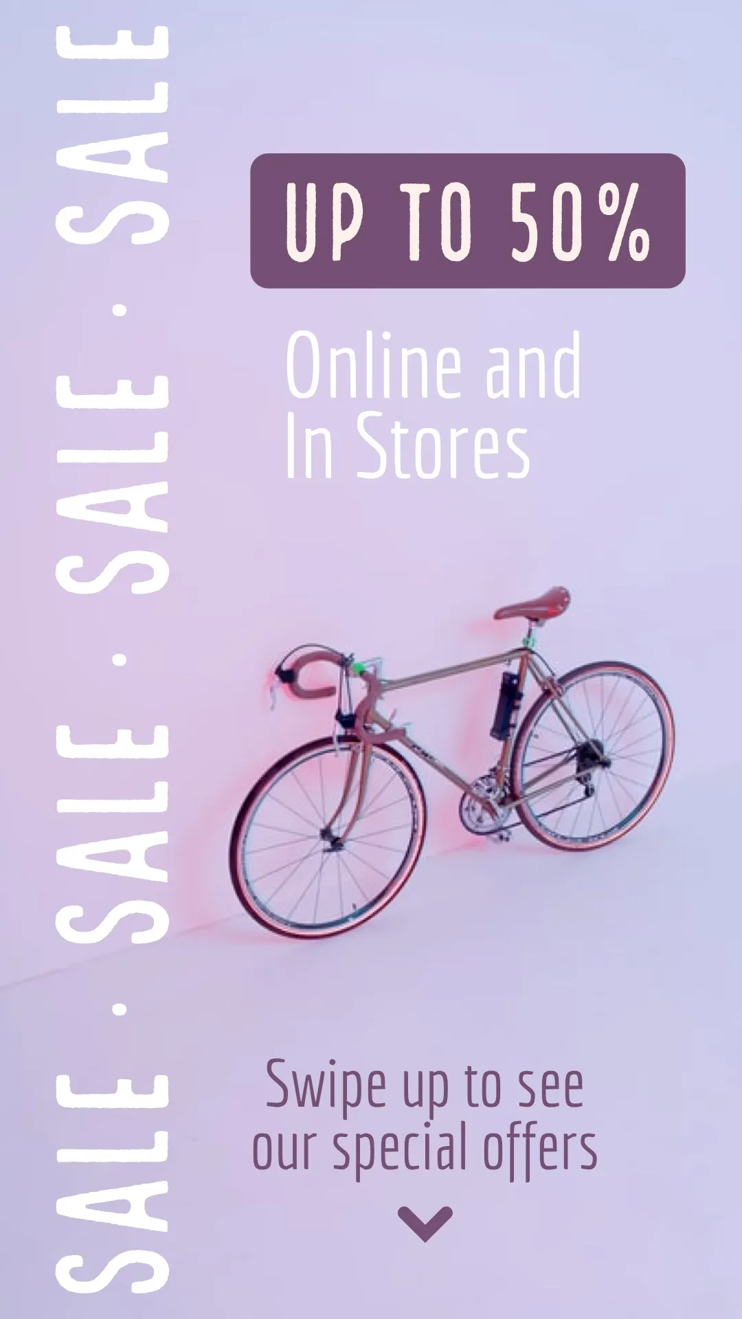 Purple Bicycle Sales Instagram Story 