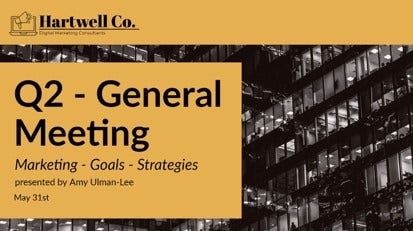 Gold Black Digital Marketing Consultants Presentation Cover