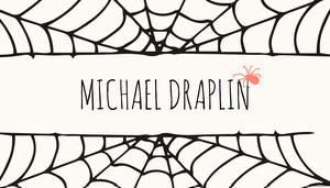 Spider and Cobweb Halloween Party Place Card Place Cards