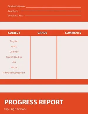 Red High School Report Card Report Card