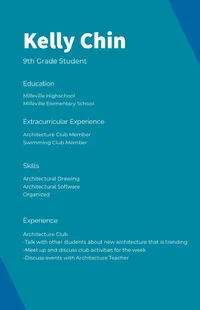 White and Blue Professional Resume CV