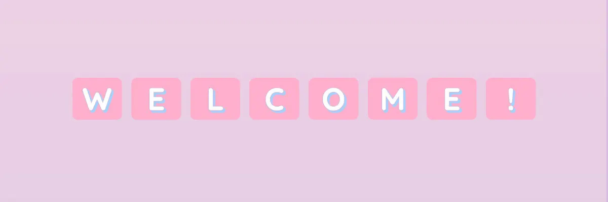 Pastel Pink Welcome Banner