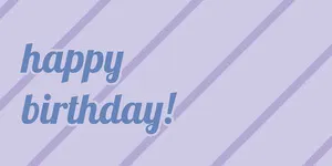 Blue Striped Happy Birthday Gift Tag Tag