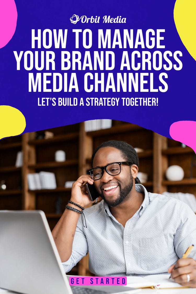 Blue Pink Yellow Orbit Media Managing Brands Pinterest Ad