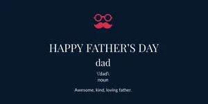 Black and White Father's Day Card Tag