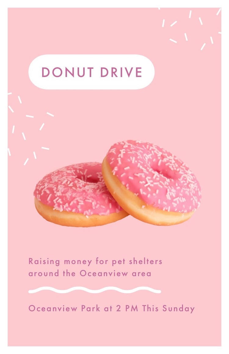 Pink Donut Drive Flyer