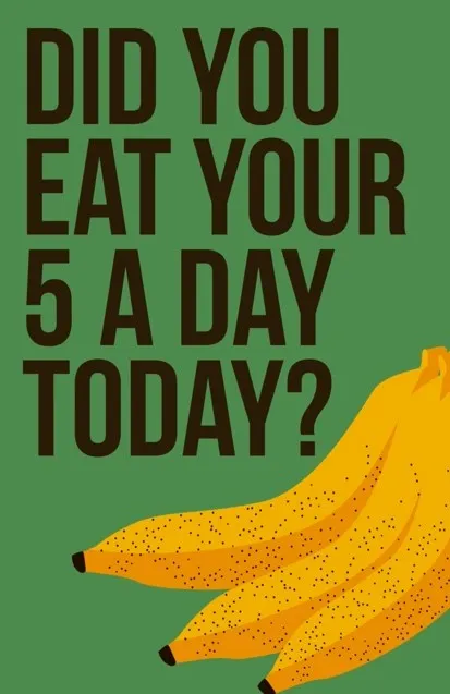 Green & White Five A Day Poster