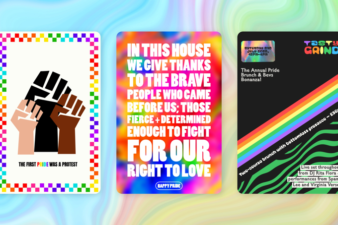 Free Pride templates to create your LGTBQ posters, Zoom backgrounds, and wallpaper in minutes.
