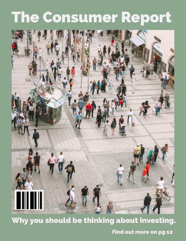 Crowd in Street Consumer Report Magazine Cover