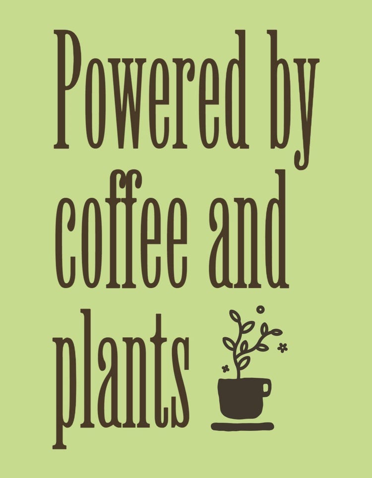 Green & Brown Powered By Plants T-Shirt Design