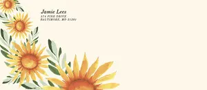 Painterly Sunflower Envelope Envelope
