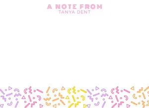 colorful playful notecard Note Card