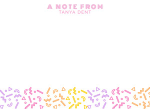 colorful playful notecard Note Card