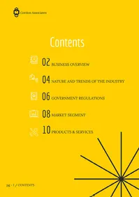 Black and Yellow Abstract White Paper Team Table of Contents Page White Paper