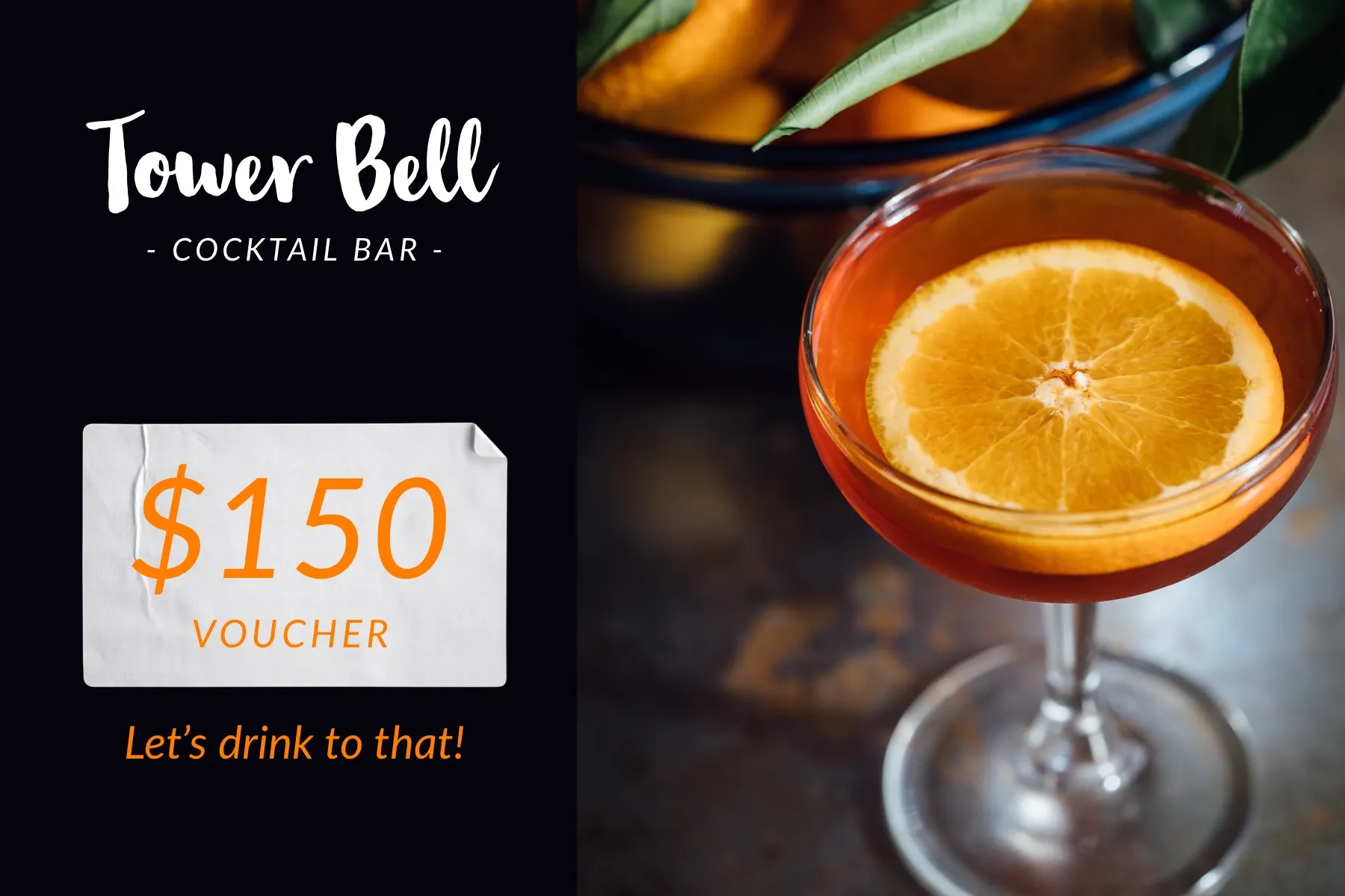 Black Tower Bell Cocktail Bar Gift Voucher