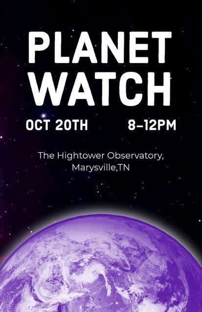 Pink Purple Planet Watch Poster