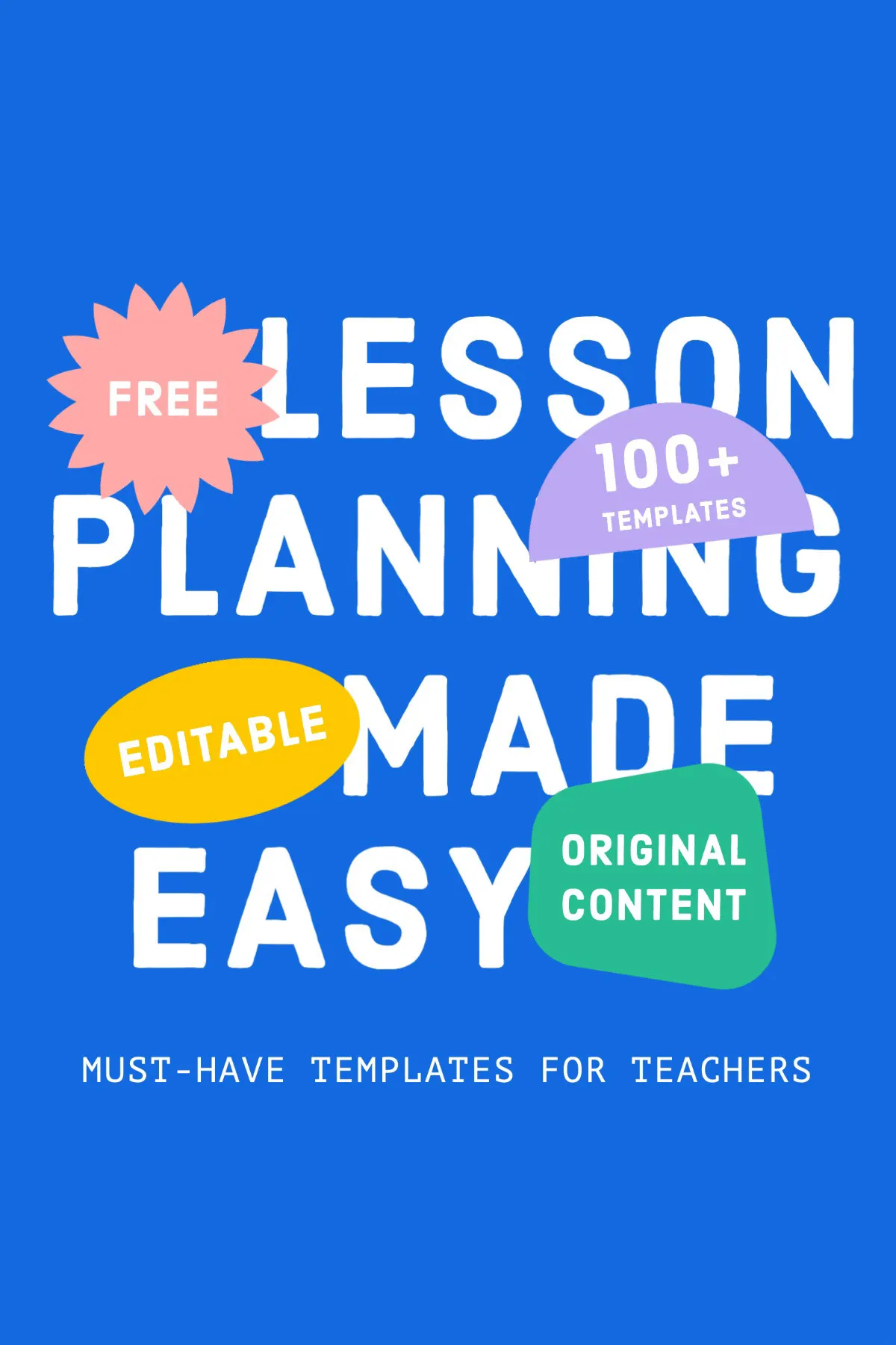 Blue Colorful Shapes Education Lesson Plan Shareable Template