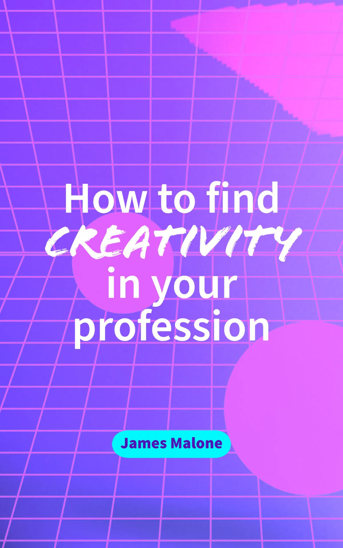 Pink Cyan creativity in your profession workbook book cover