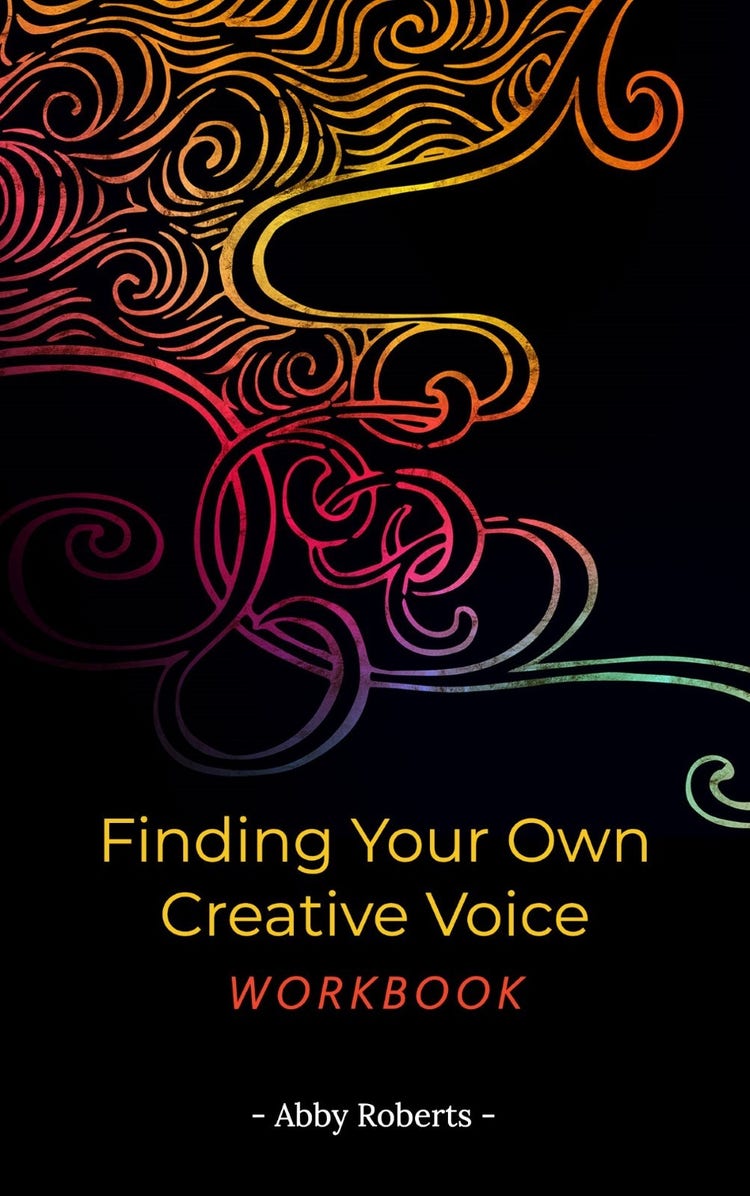 Black Multi Color Swirl Finding Your Creative Voice Workbook