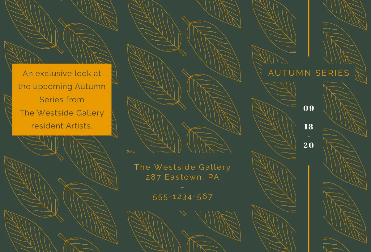 Green and Orange Gallery Event Brochure