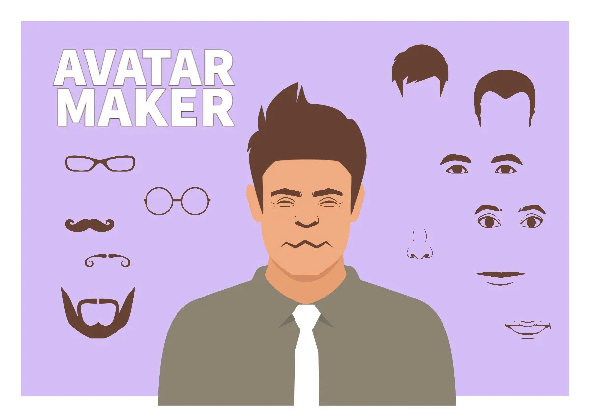 purple and white avatar maker