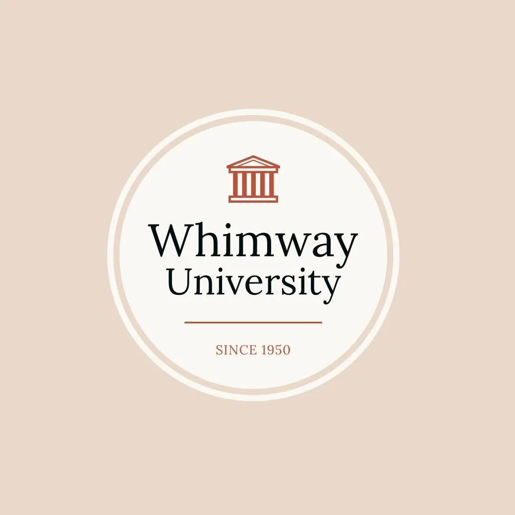 White and Pink University Badge